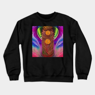 Cool Bitcoin BTC Cryptocurrency Art Crewneck Sweatshirt